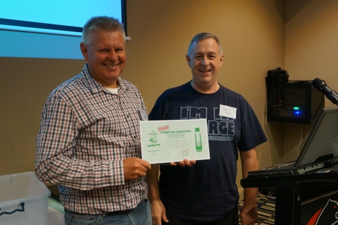 Long time Aus7 member Bruce Wood was the  lucky winner of the Precision Scale NSWR C38, drawn at the Aus7 Forum on Saturday the 21st of March. While the locomotive is yet to be released, Bruce was presented with a certificate from Precision Scale that can be redeemed for the loco when it is finally released. 